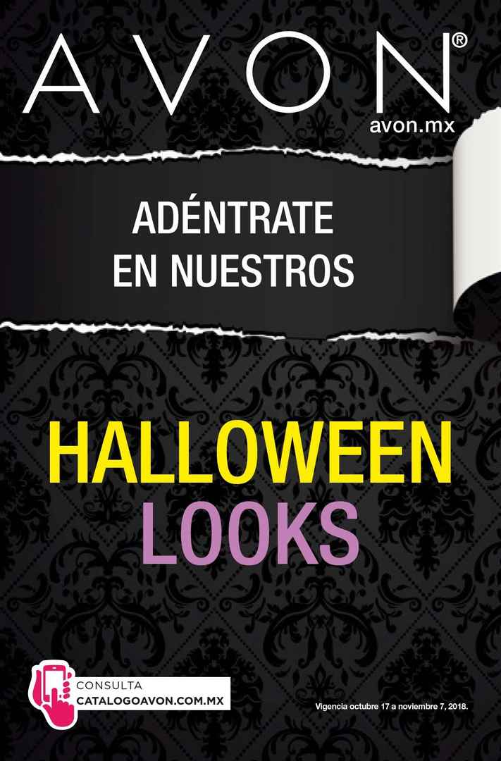 Avon Catálogo Halloween Look vigencia octubre 17 a noviembre 7, 2018